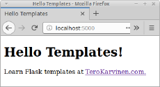 Flask Templates in Firefox