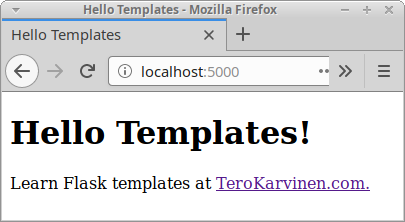 Flask Templates in Firefox