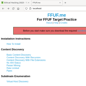 Fuffme - Install Web Fuzzing Target on Debian